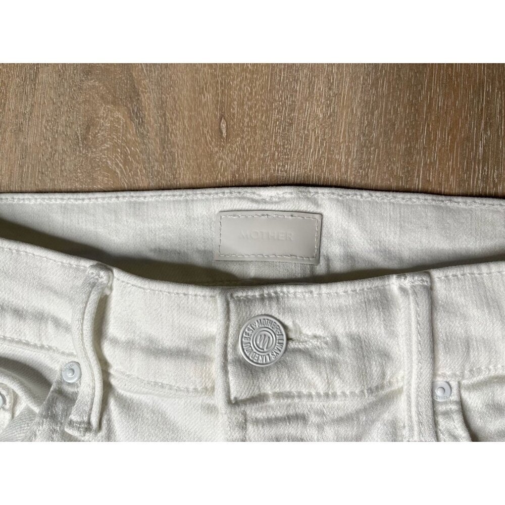 MOTHER The Insider Crop Step Fray in Fairest of Them All White Size 26 - Picture 5 of 12
